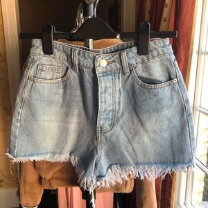 Nasty gal high waisted jean shorts